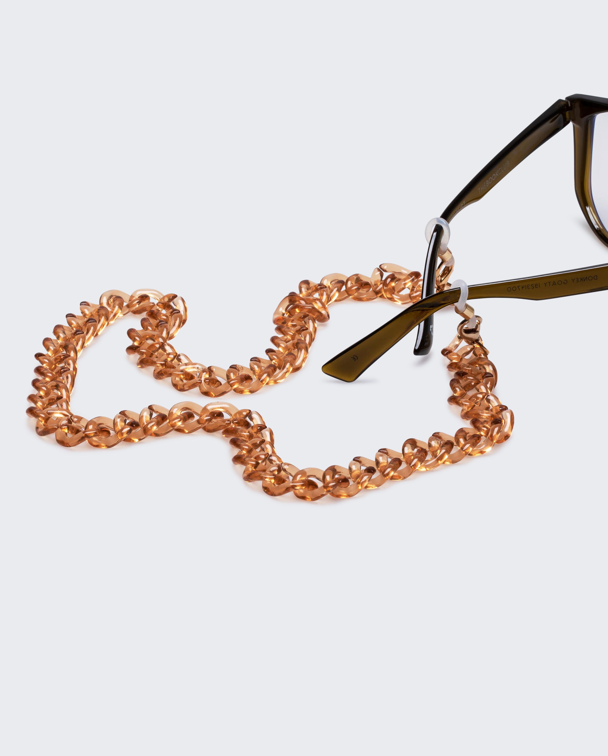 Chunky Glasses Chain Sunglass Strap in Black Tortoiseshell 