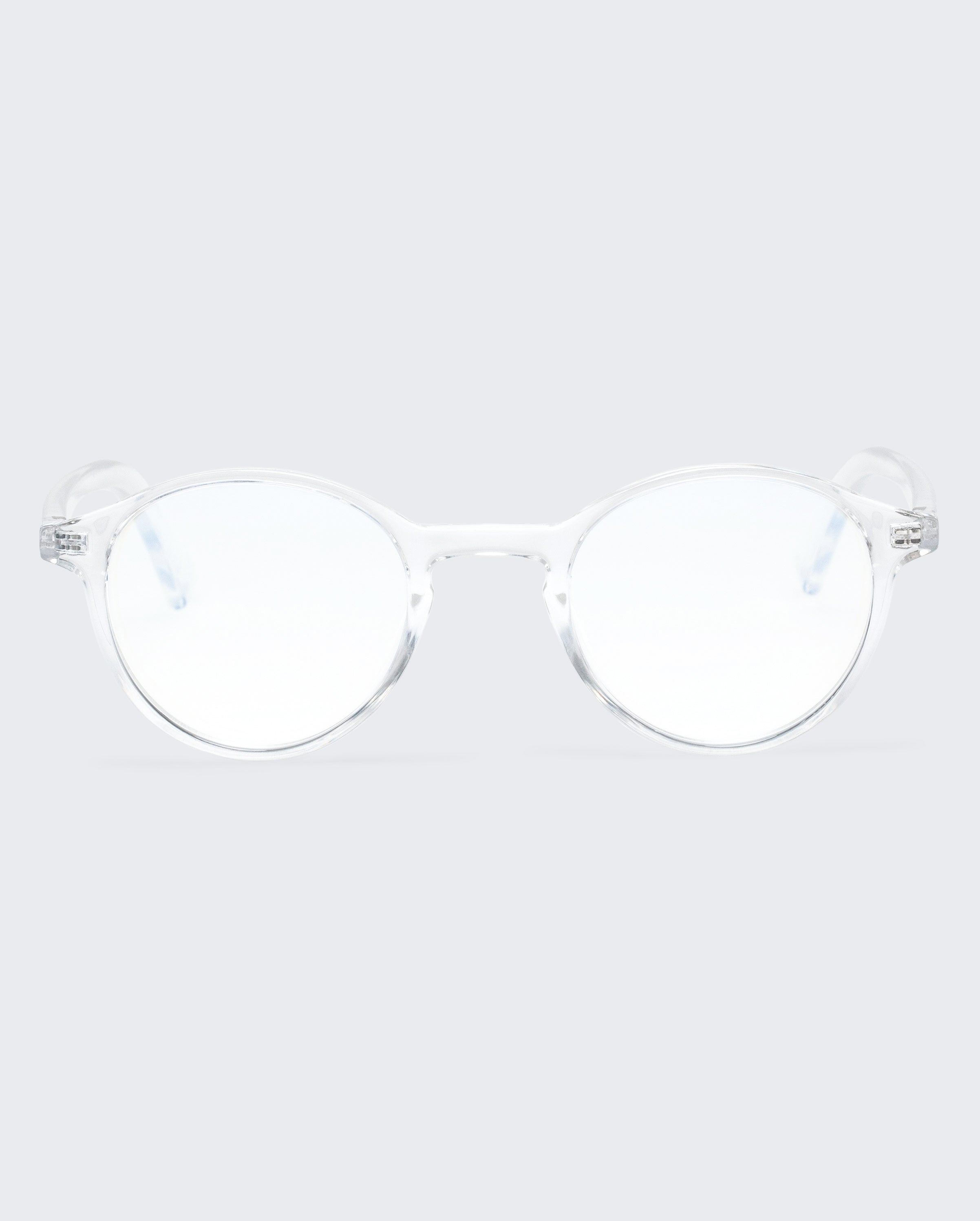 club round clear glasses